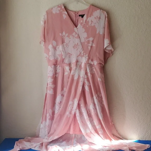 Lane Bryant Pink Asymmetrical Dress - Picture 5 of 11